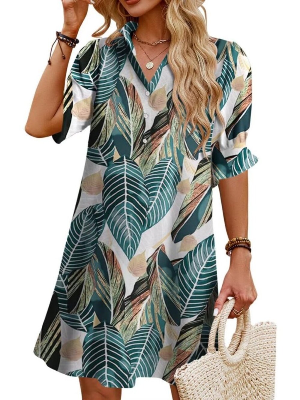 Trendy Women's Summer Mini Beach Dress - Lightweight, Stylish & Comfortable